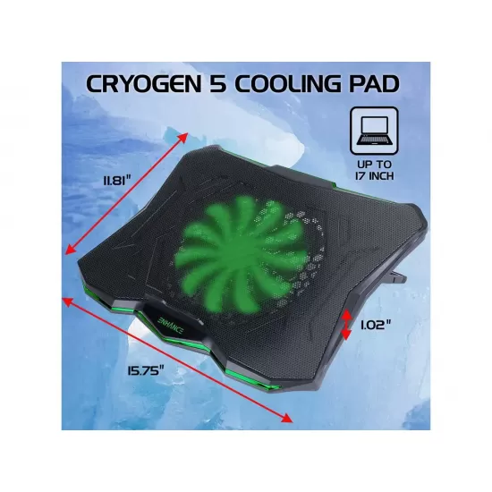 ENHANCE Green Gaming Laptop Cooling Stand 