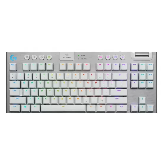 Logitech G915 Wireless RGB Keyboard (White Tactile)